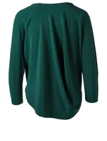 Draped Jersey Long Sleeve Top