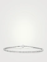 14K White Gold Diamond Bezel Eternity Bracelet