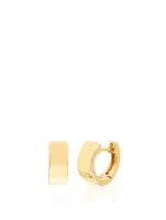 Jumbo 14K Gold Huggie Hoop Earrings