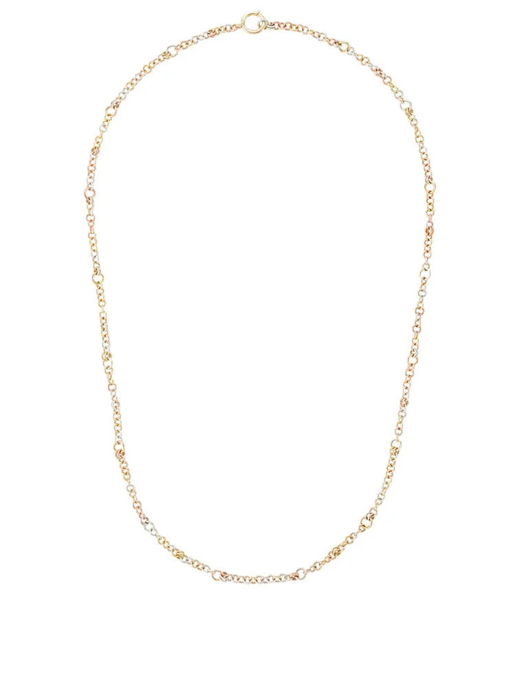 Gravity Chain 18K Gold And Silver Chain Necklace