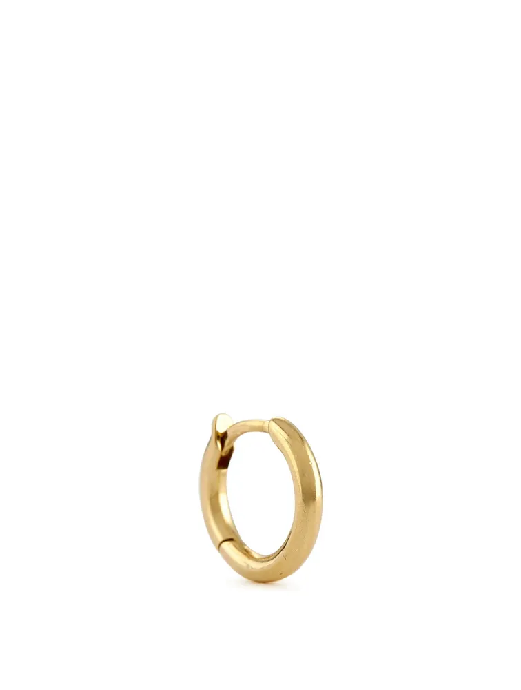 Micro 18K Yellow Gold Hoop Earring