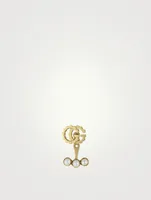 GG Running 18K Gold Single Earring With White Pearls