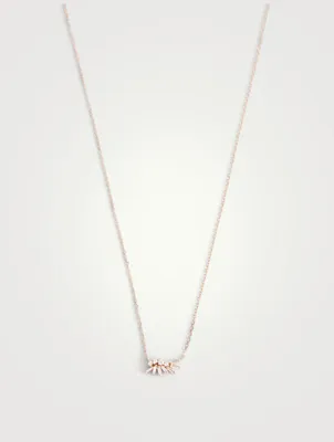 18K Rose Gold Fireworks Pendant Necklace With Diamonds