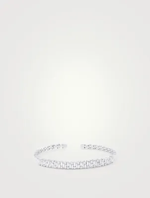Fireworks 18K White Gold Bangle Bracelet With Diamonds