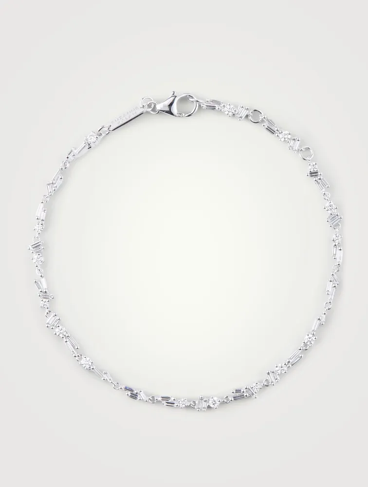 Fireworks 18K White Gold Bracelet With Diamonds