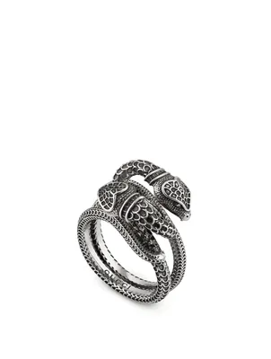 Ouroboros Sterling Silver Snake Ring