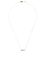 14K Gold Amalfi Bar Necklace With Rose De France