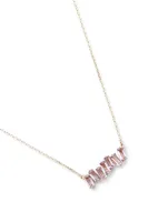 14K Gold Amalfi Bar Necklace With Rose De France