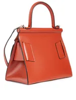 Karl Leather Top Handle Bag