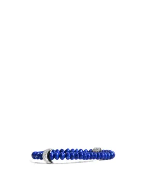 Bohème Sterling Silver Lapis Lazuli Bracelet With Topaz