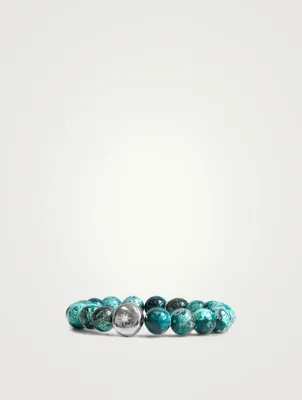 Bohème Sterling Silver Light Chrysocolla Bracelet With Topaz