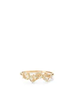 Soleil 14K Gold Cluster Ring With Diamonds