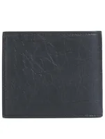 Monogram Croc-Embossed Leather Bifold Wallet