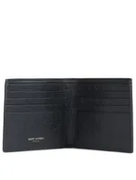 Monogram Croc-Embossed Leather Bifold Wallet