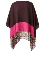 Silk Three-Tier Poncho