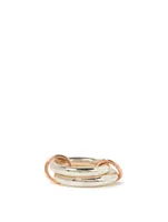 Virgo Sterling Silver And 18K Rose Gold Stacked Ring