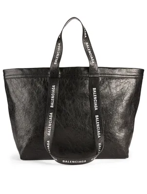 Leather Tote Bag With Logo Straps