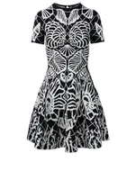 Spine Shell Jacquard Dress