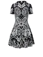 Spine Shell Jacquard Dress