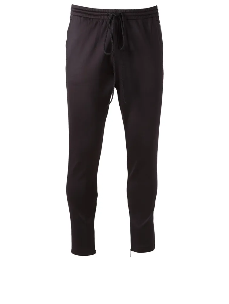 Black Tracksuit with Single White Piping