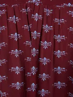 Mintee F Printed Button-Up Blouse