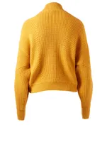 Lusela Mock Neck Sweater With Buttons