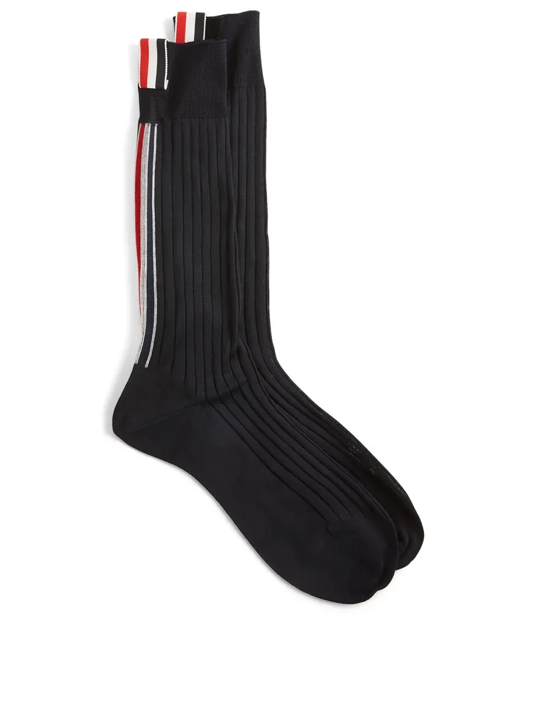 Ribbed Mid Calf Socks