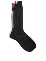 Ribbed Mid Calf Socks