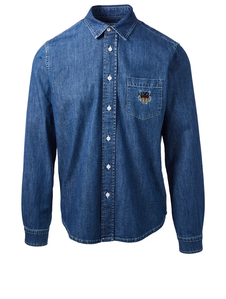 Tiger Crest Denim Shirt