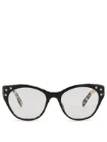 Square Optical Glasses With Crystals