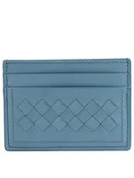 Intrecciato Leather Card Holder