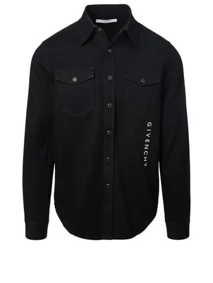 Denim Shirt With Logo