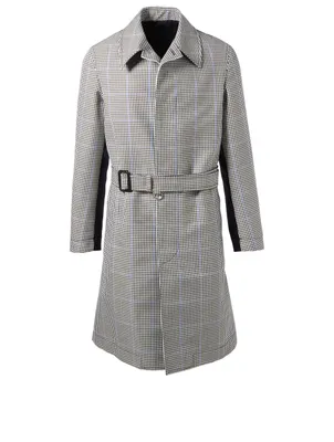Panelled Trench Coat Check