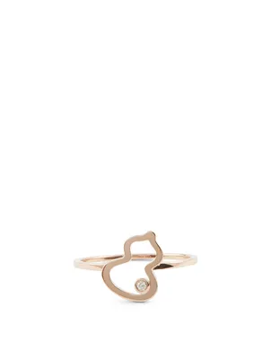 Petite Wulu 18K Rose Gold Ring With Diamond