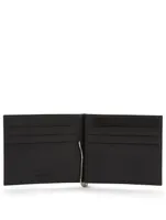 Saffiano Leather Wallet With Money Clip