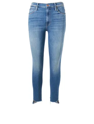 Stunner High-Rise Ankle Jeans With Two Step Fray