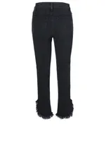 Hoxton High-Rise Straight Ankle Jeans With Fray