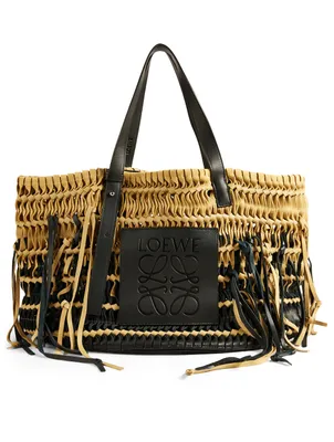 Woven Suede Tote Bag