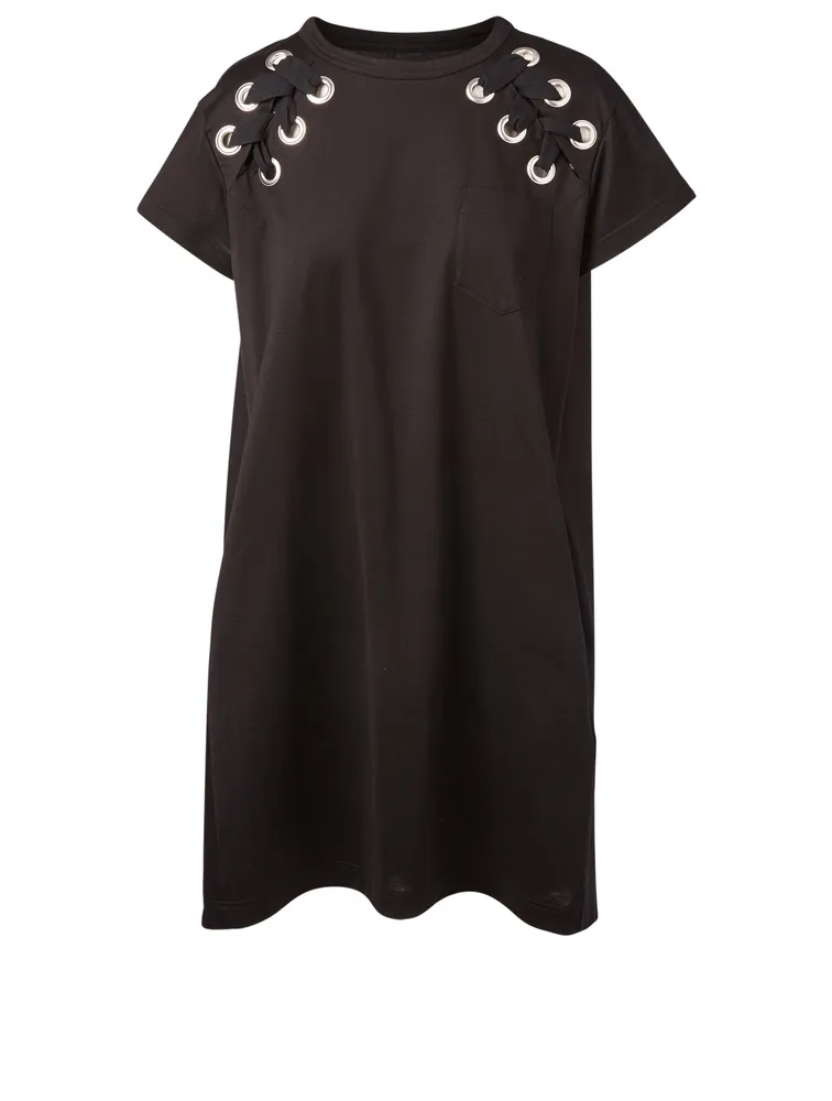 T-Shirt Dress With Grommet Detail