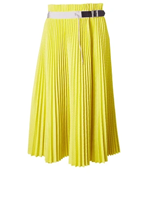 Nylon Mesh Pleated Skirt