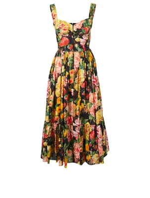 Pleated Dress Floral Print