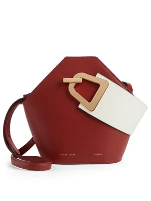 Mini Johnny Leather Hexagonal Bucket Bag