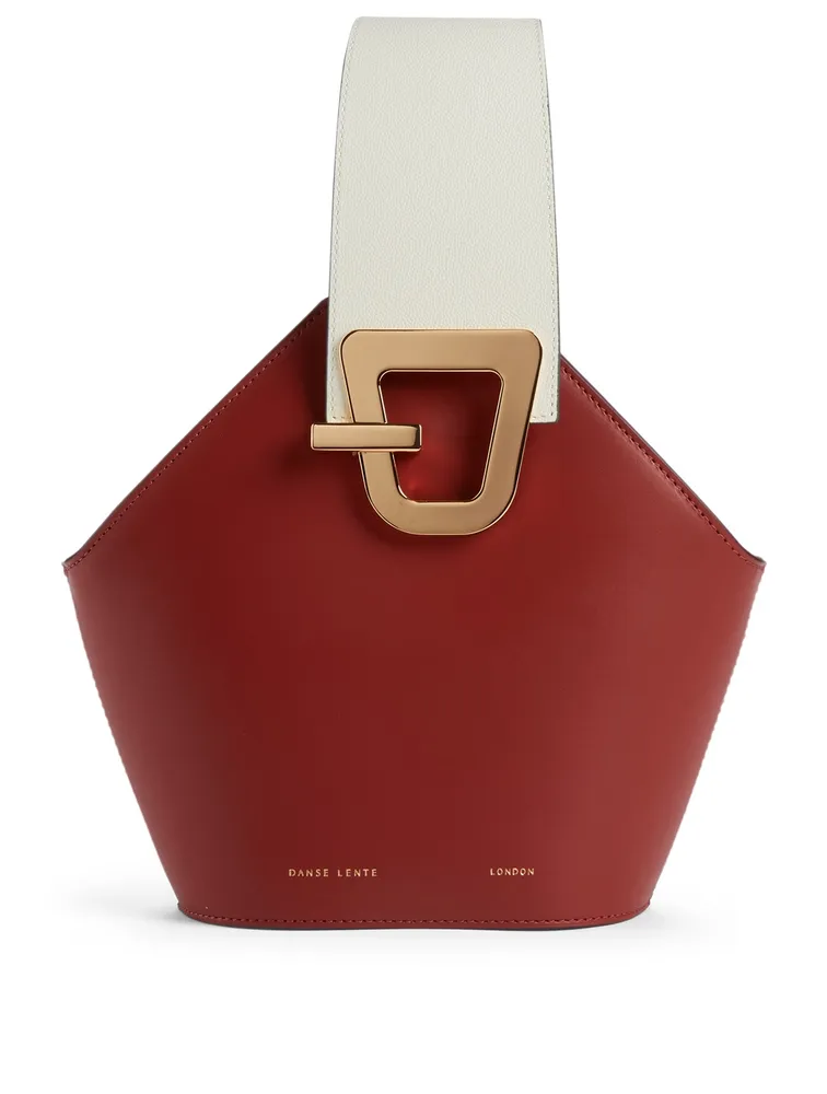 Mini Johnny Leather Hexagonal Bucket Bag