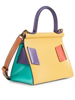 Karl 24 Colourblock Leather Top Handle Bag