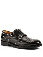 Lana Leather Double Monk-Strap Shoes