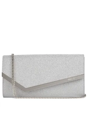 Emmie Glitter Leather Clutch Bag