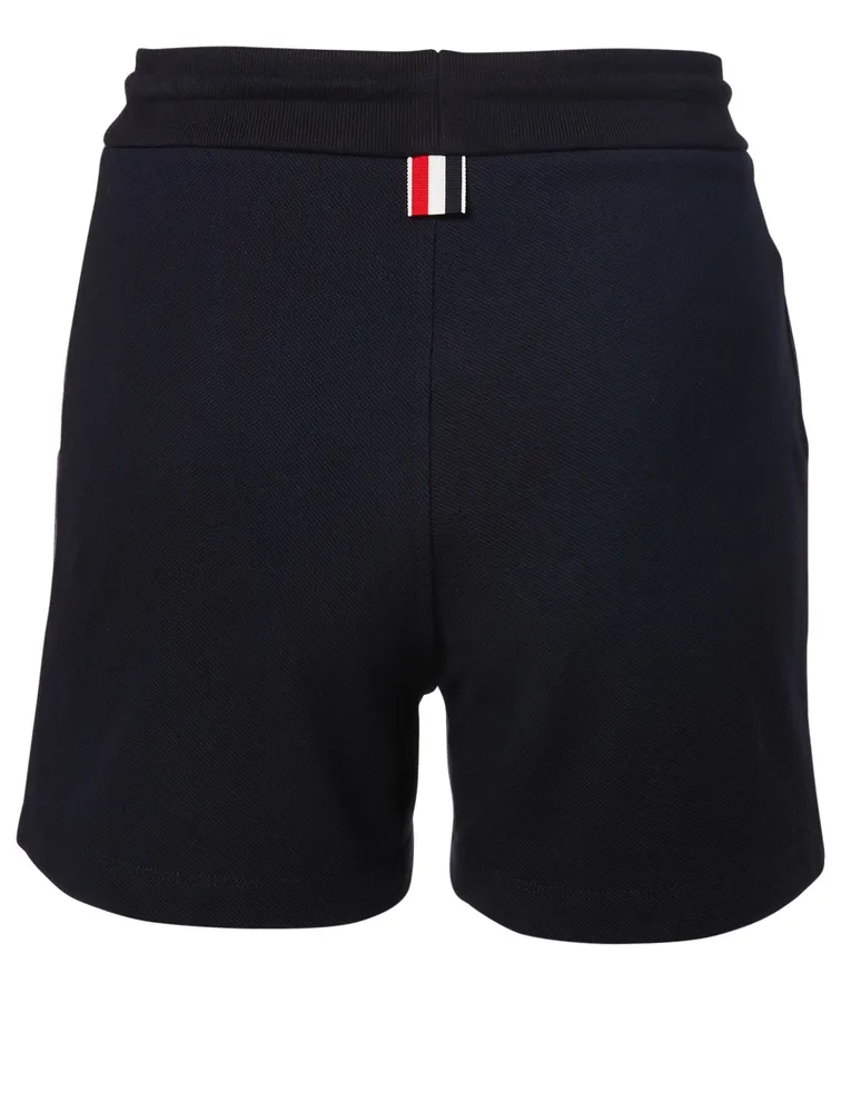 Piqué Shorts With Side Stripe