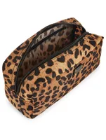 Nylon Cosmetic Bag In Leopard Print