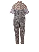 Lindsie Linen Jumpsuit Mixed Print