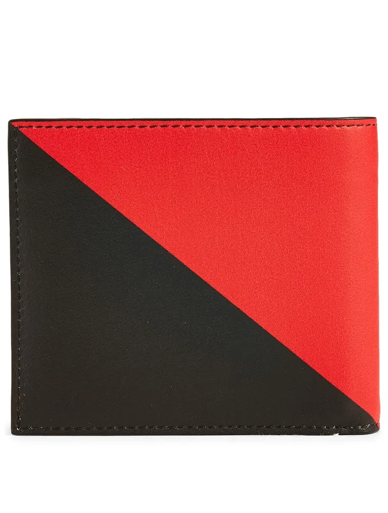 Two-Tone Leather Bifold Wallet